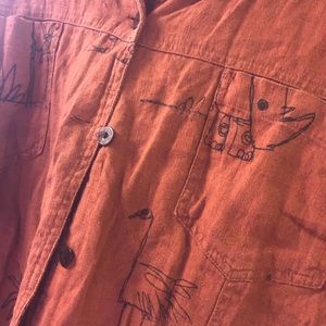 Chico’s Linen animal print shirt